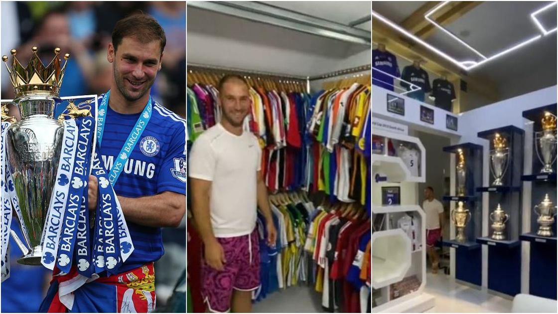 Chelsea legend Branislav Ivanovic shows off stunning private football museum with trophies and jerseys