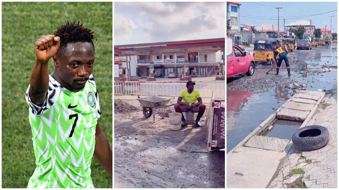 Exclusive: Ahmed Musa sends N500,000 to former Nigerian weightlifter spotted filling potholes in Lagos