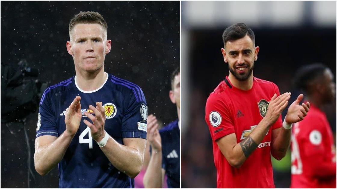 Scot McTominay: Bruno Fernandes sends message to Scotland's 'Messi' after brace vs Spain