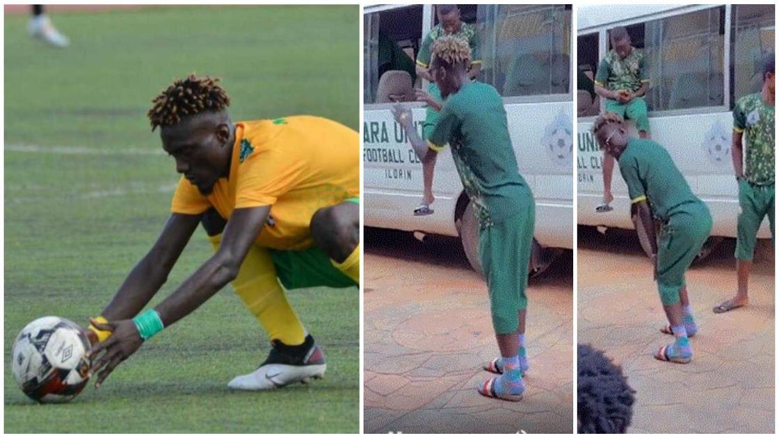Delighted Kwara United player shakes to Flavour’s ‘Kwarikwa’ after getting Super Eagles’ call up