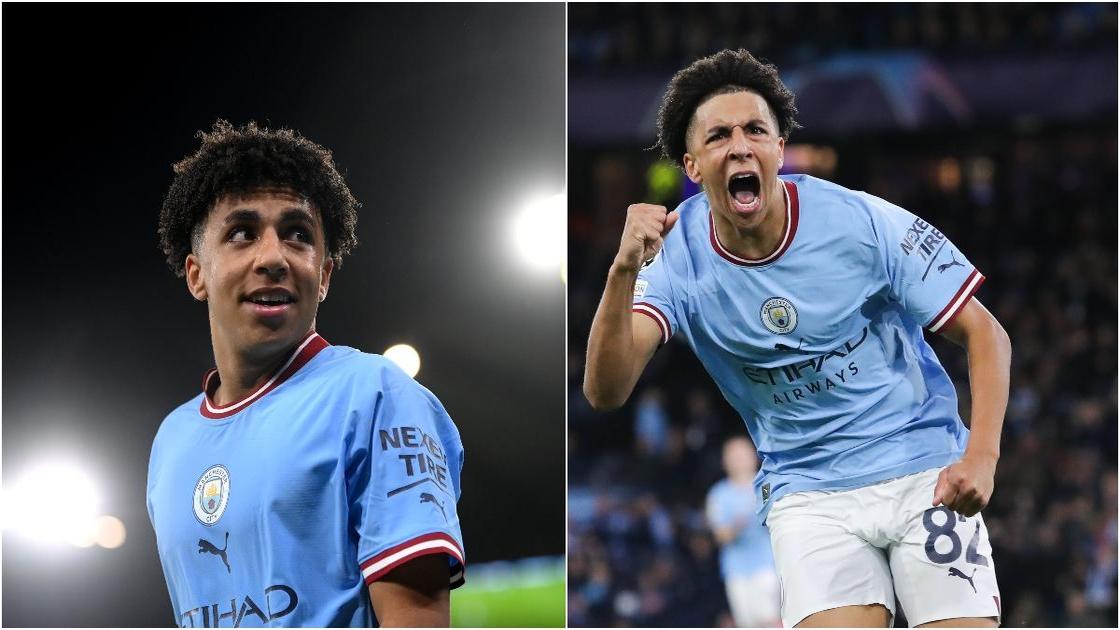Manchester City youngster Rico Lewis in disbelief after scoring maiden goal for club