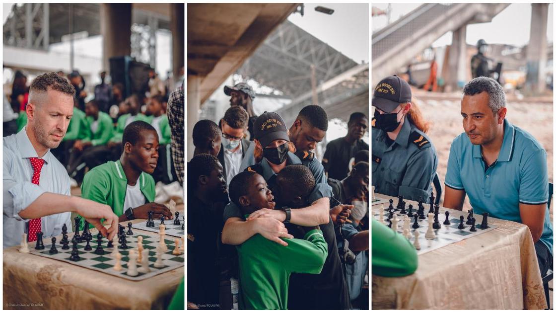 Jubilation at Oshodi Under Bridge as sensational ‘Area Boy’ defeats Canadian High Commissioner in chess game