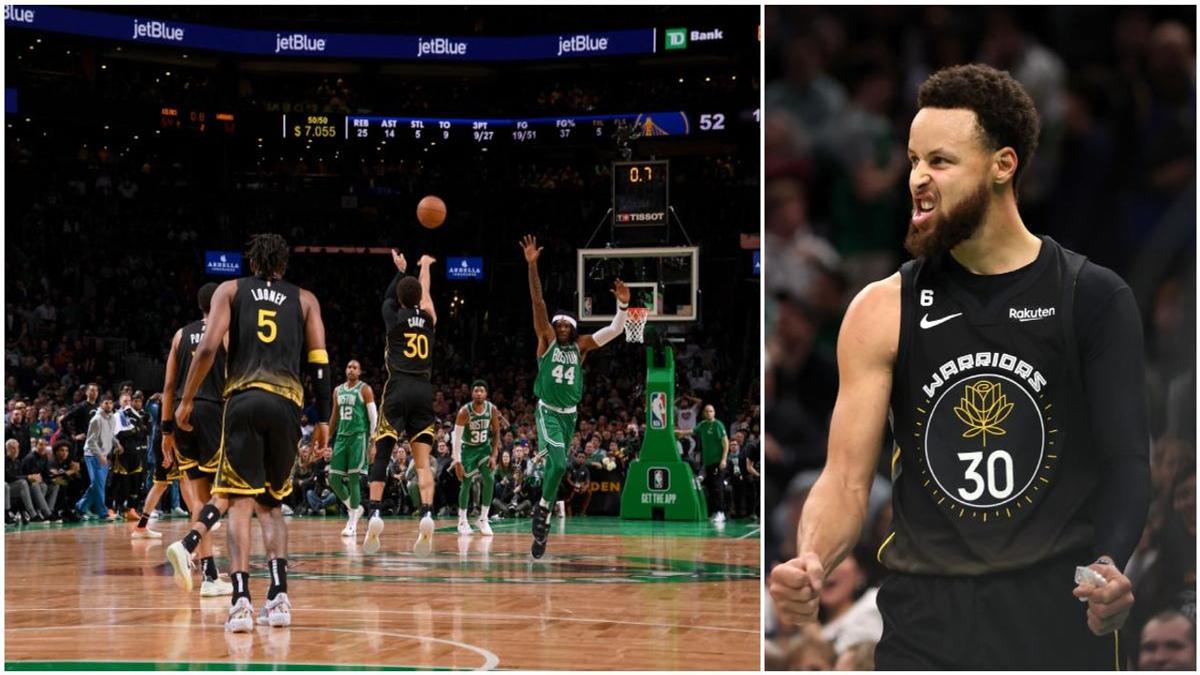 Steph Curry Watch Warriors Guard Hit Ridiculous Half Court Buzzer Beater Vs Celtics