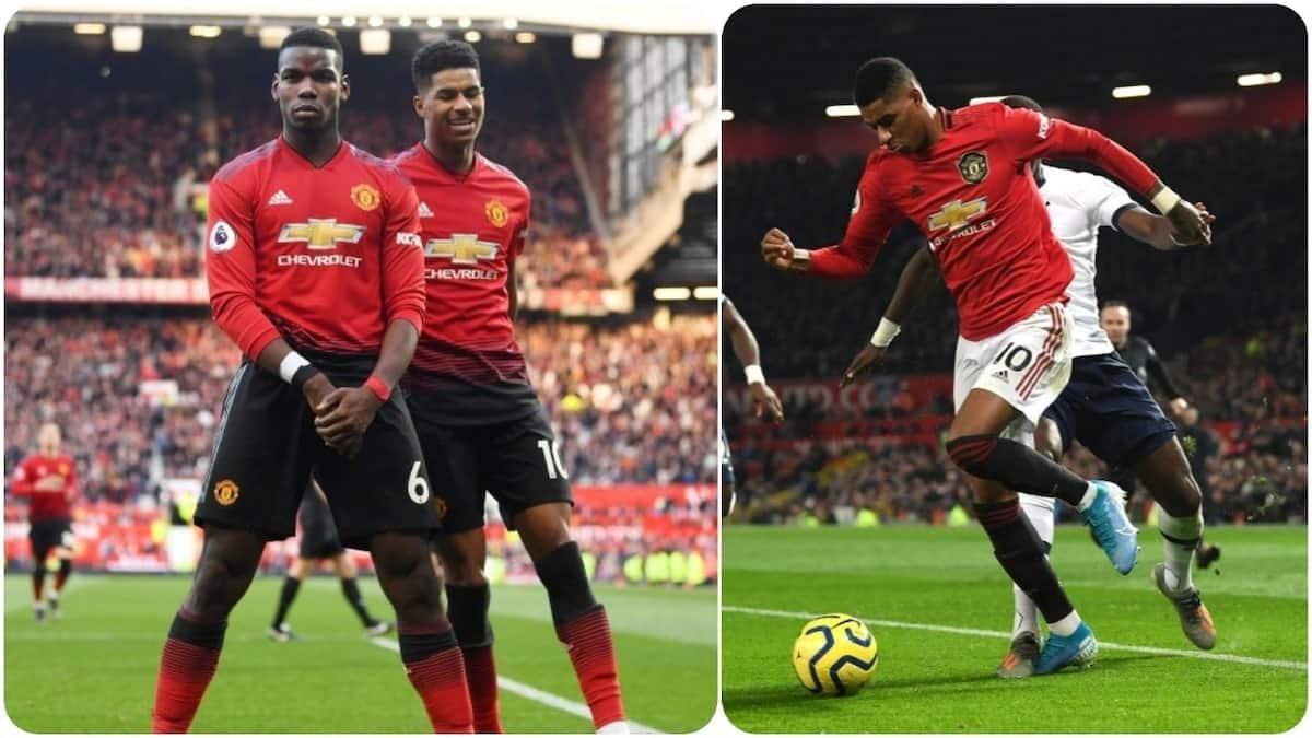 Paul Pogba Cheers On Rashford From Stands During Man United Win Over Tottenham 5741