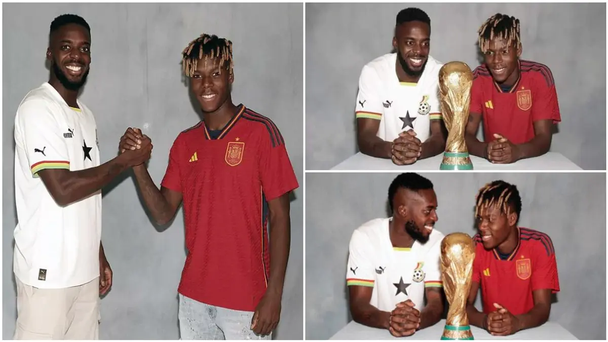 The Williams crossed a desert barefoot to get to Spain from Ghana. Now,  their sons are at the World Cup – playing for each country