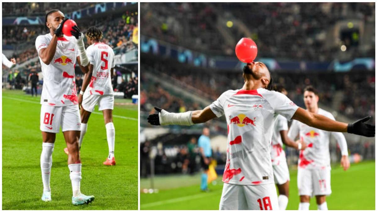 RB Leipzig’s Christopher Nkunku Delivers Bizarre Goal Celebration ...