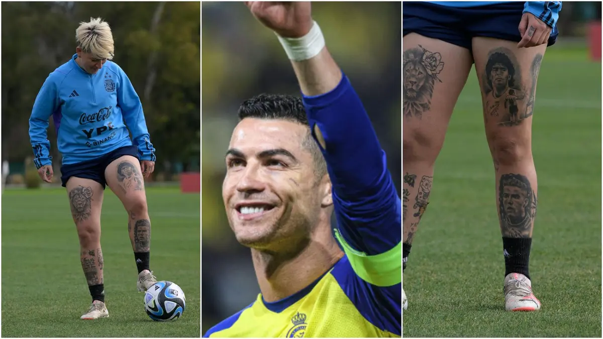 In PICS: Argentina star criticised for Cristiano Ronaldo tattoo at Women's  World Cup | Sports Images - News9live