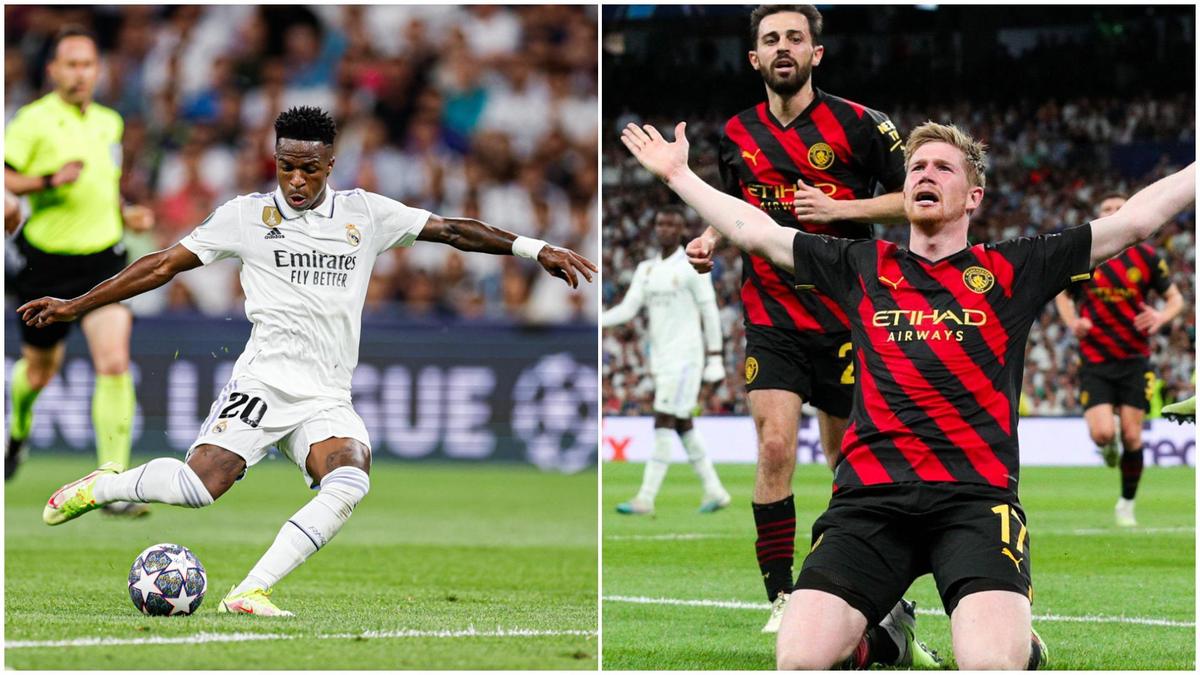 Real Madrid vs Manchester City: Stunning strikes from Vinícius Jr. and  Kevin De Bruyne leave semifinal tie finely balanced