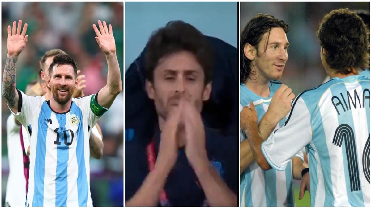 Mundo Albiceleste - Lionel Messi and his idol Pablo Aimar with the  Argentina national team.