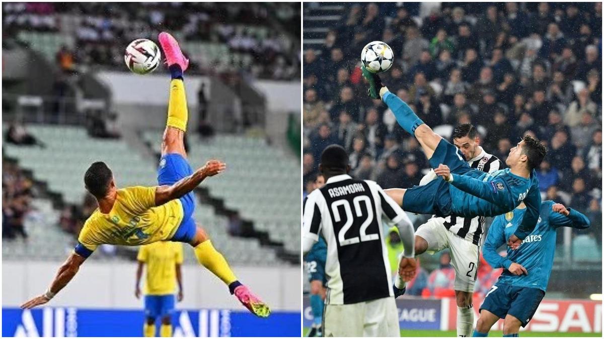 Spotted: Cristiano Ronaldo attempts to recreate his iconic 2018  bicycle-kick goal for Al Nassr -- what happens next - Football