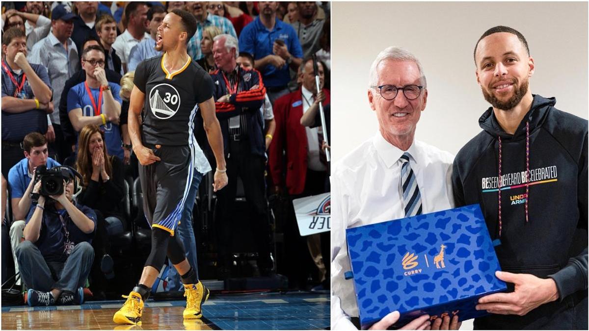 Watch: Steph Curry Gives Mike Breen Special Gift to Mark 7th ...