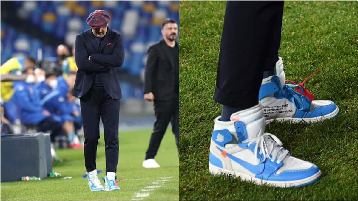 Mihajlovic Prowls The Touchline In Limited Off-White Air Jordan 1