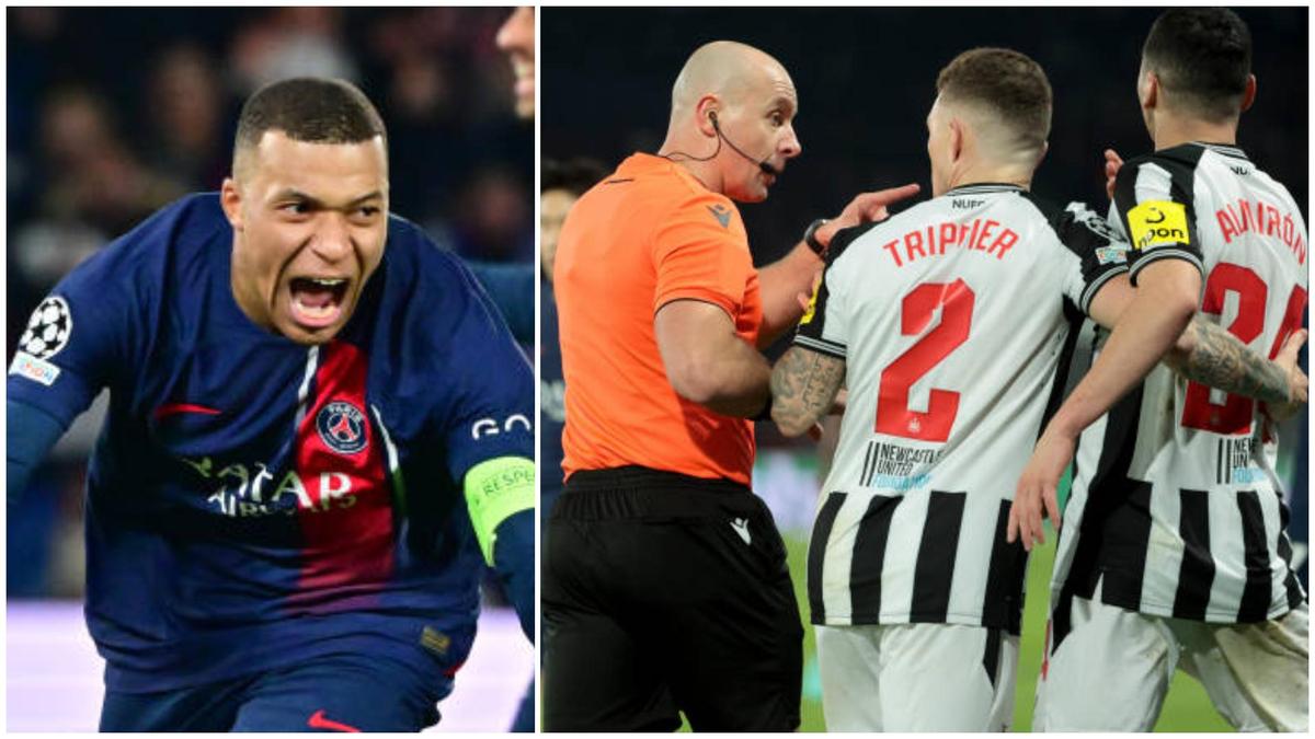 VAR official removed from Champions League game after Mbappé's late penalty  for PSG vs. Newcastle