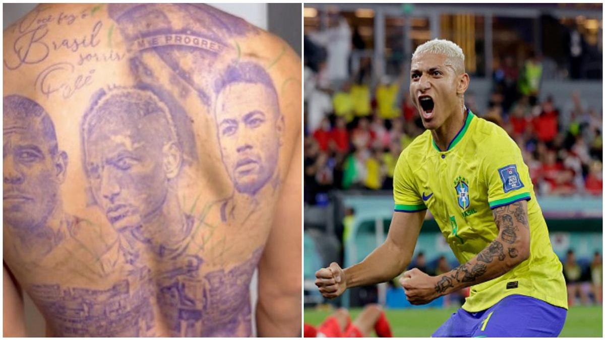 Richarlison gets huge tattoo of himself, Neymar and Ronaldo after Brazil's  World Cup exit