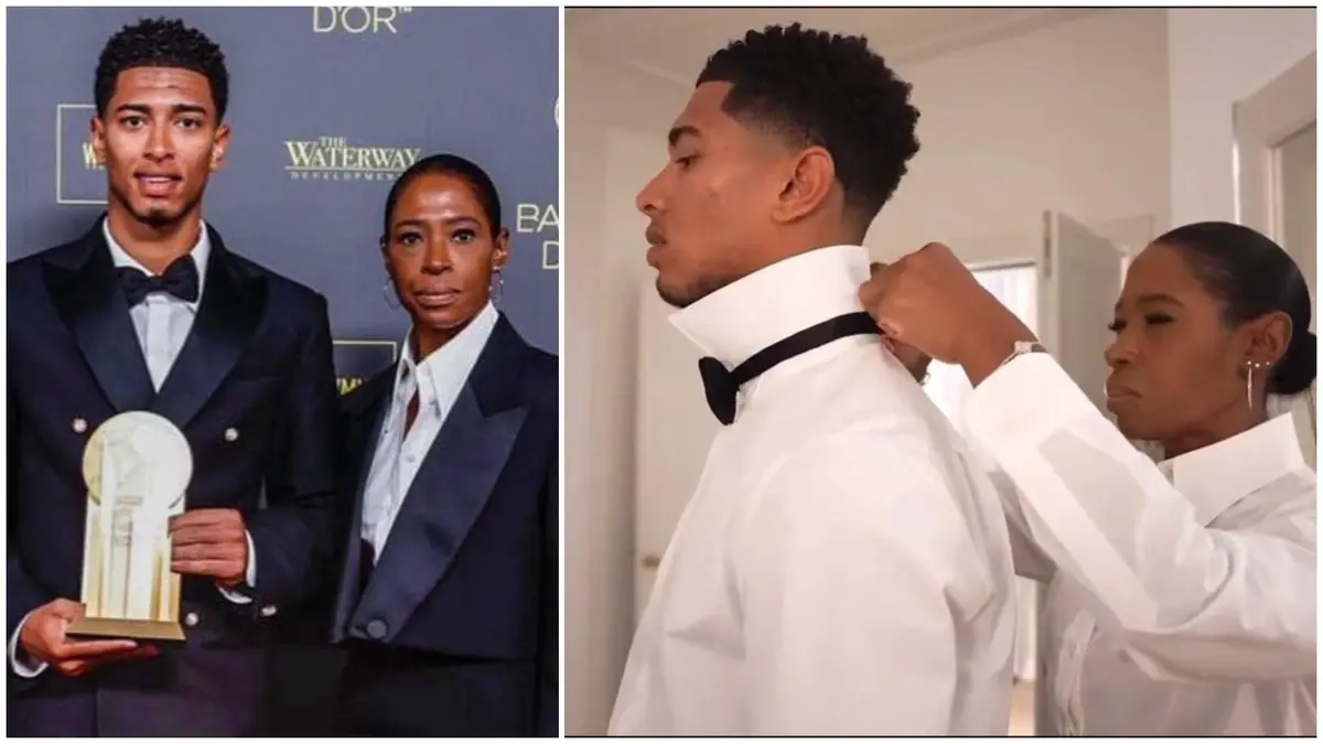 Moment Bellingham's Mum Helped Him Get Dressed for the Ballon d'Or, Video