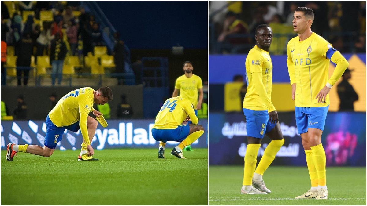 Ronaldo Looks Crestfallen After Motivating Sadio Mane, Other Al Nassr ...