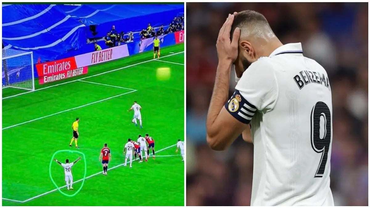 July 30, 2022 Karim Benzema #9 of Real Madrid celebrates after scoring a  goal on a penalty kick during the pre season friendly between Real Madrid  and Juventus at the Rose Bowl