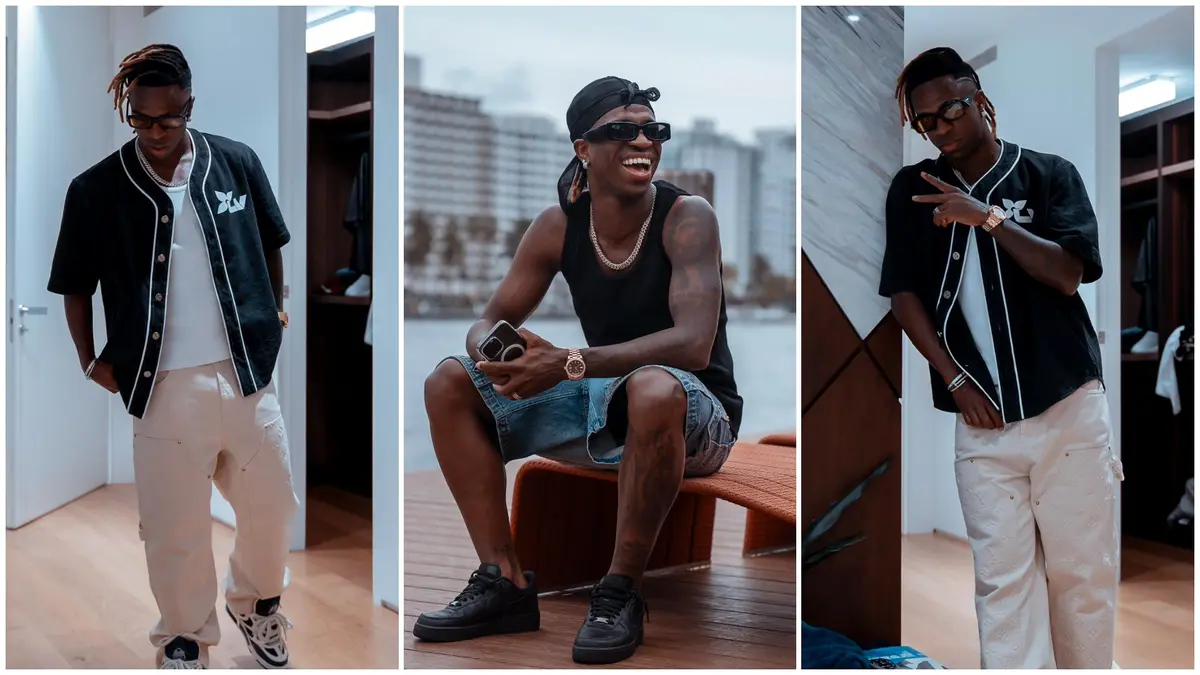 Vinicius Relaxes in Style, Rocks Exquisite in Louis Vuitton Outfits As  Stunning Photos Emerge