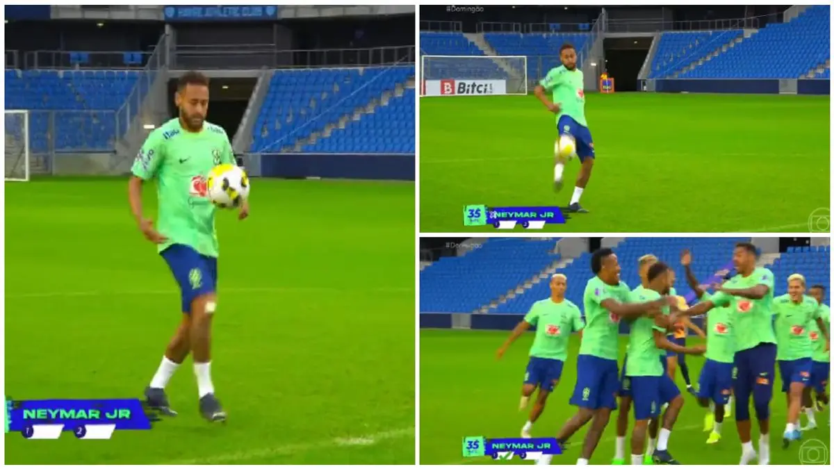 World Cup 2022: Neymar's insane first touch: He controls a ball dropped  from 35 meters!