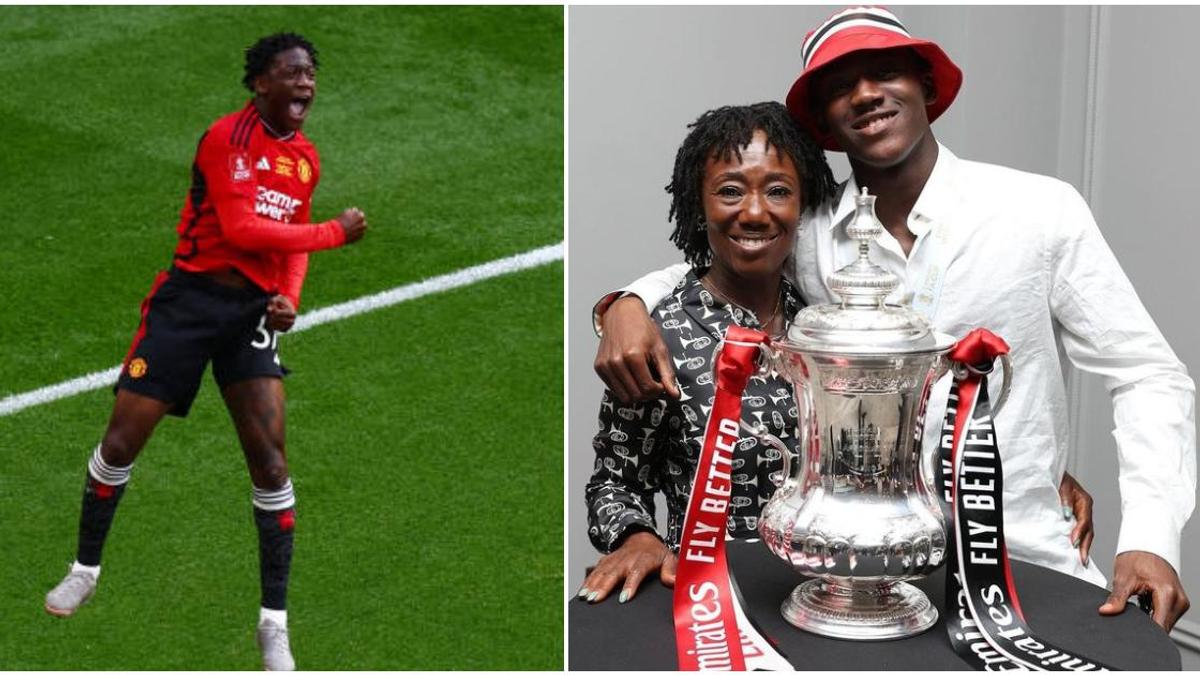 Kobbie Mainoo: Manchester United FA Cup Hero Celebrates Victory With ...