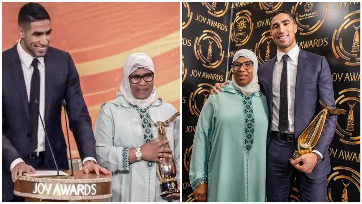 حصل نجم كأس العالم أشرف حكيمي على جائزة أفضل رياضي عربي لهذا العام
