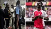 Video: Arsenal Star Bukayo Saka Arrives in Nigeria Amid Great Reception From Fans