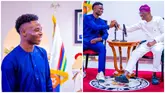 Governor Sanwo-Olu Hosts Arsenal Star Bukayo Saka, Gets an Amazing Gift As Photos Break Internet