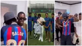 Dembele and Alejandro Balde Display Silky Dance Moves as Rema Shoots Video With Barcelona Stars