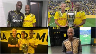 Video of Ghanaian coach's dazzling display in Borussia Dortmund legends game in Germany spotted