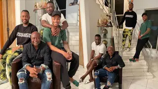 Abedi Pele Hangs Out With His 3 Sons Rahim, Dede & Jordan Ayew On Fathers Day; Photos Warm Hearts