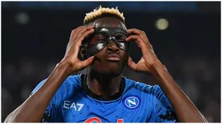 Victor Osimhen: Napoli striker loses face mask while on international duty