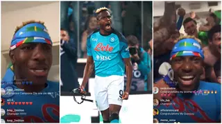 Footage of Victor Osimhen leading his teammates in celebrations after Serie A triumph emerges