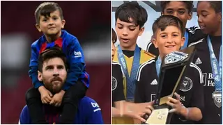 Lionel Messi's Eldest Son Wins First Trophy and Levels up With Ronaldo's Son