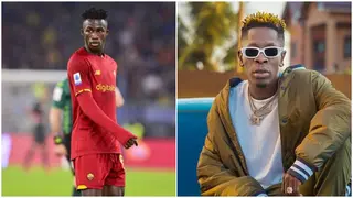 Ghana Forward Afena Gyan Presented to 65,000 Roma Fans with Popular Musician Shatta Wale's Hit Record 'On God'