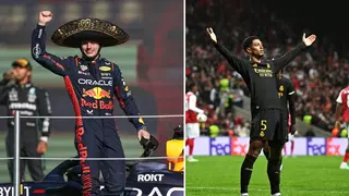 Formula 1 social account pokes fun at Max Verstappen for emulating Jude Bellingham's celebration at the Mexico GP