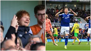 Ed Sheeran emphatically celebrates after his favourite team scores equalizer
