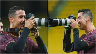 Ronaldo shows off his photography skills during Al Nassr training