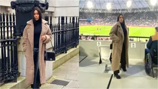 BB Naija Star Maria Storms London Stadium to Watch Salah Play During West Ham vs Liverpool