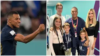 Mbappe poses with Donald Trump's pretty daughter, family after win over Denmark, photo