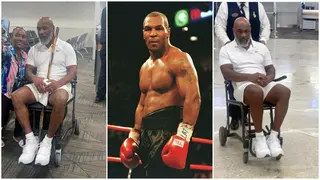 Legendary boxer Mike Tyson spotted in wheelchair at Miami airport