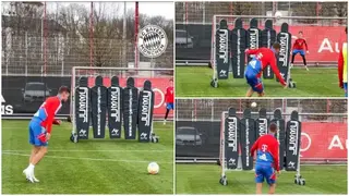 Watch Bayern Munich train using jumping free-kick robot dummy wall