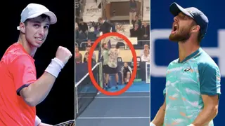 Shameful Scenes As Tennis Players Corentin Moutet and Adrian Andreev Fight After Match