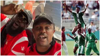 Togolese sensation Emmanuel Adebayor meets Super Eagles legend, describes Nigerian superstar as his idol