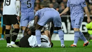 Valencia's Diakhaby suffers severe leg injury in Real Madrid draw