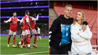 Zinchenko's wife trolls Spurs on Instagram after Arsenal's derby win