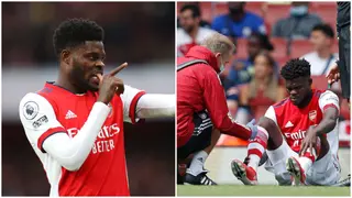 Arsenal fans convinced Thomas Partey sustained muscle injury during gender announcement party
