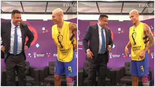 Video of Richarlison teaching Ronaldo 'pigeon dance' spotted