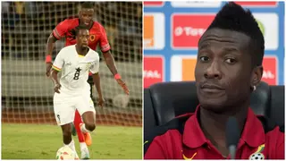 Asamaoh Gyan replies critics with cheeky tweet after Majeed Ashimeru's cameo display in Ghana's draw against Angola