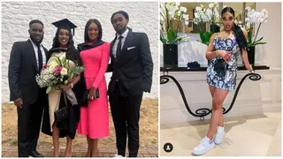 Beautiful Daughter of Super Eagles Legend Okocha Bags Degree As Former Nigerian International Celebrates