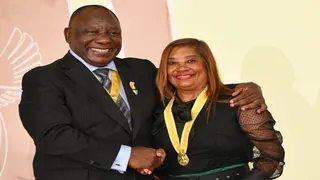 Banyana Banyana Coach Banyana Banyana Receives Order of Ikhamanga From President Cyril Ramaphosa